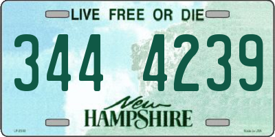 NH license plate 3444239