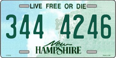 NH license plate 3444246