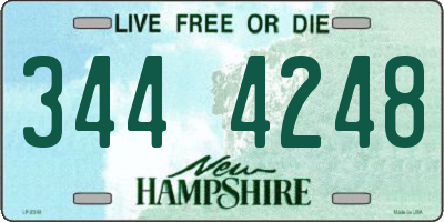 NH license plate 3444248