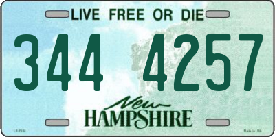 NH license plate 3444257