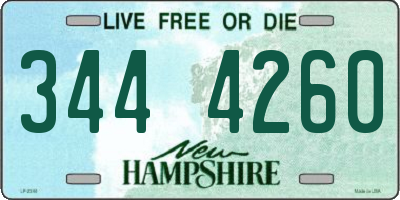 NH license plate 3444260