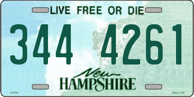 NH license plate 3444261