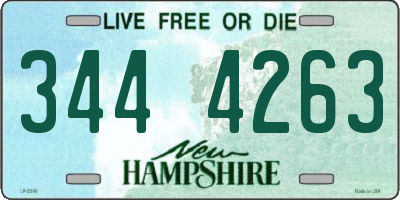 NH license plate 3444263