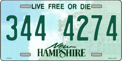 NH license plate 3444274