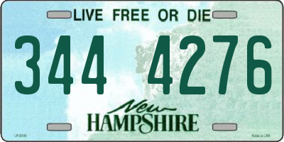 NH license plate 3444276