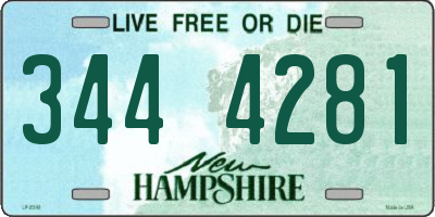 NH license plate 3444281