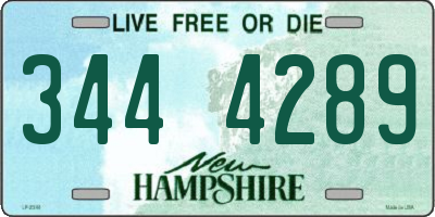 NH license plate 3444289
