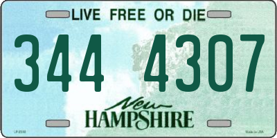 NH license plate 3444307