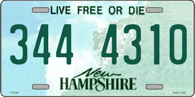 NH license plate 3444310