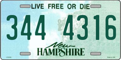 NH license plate 3444316