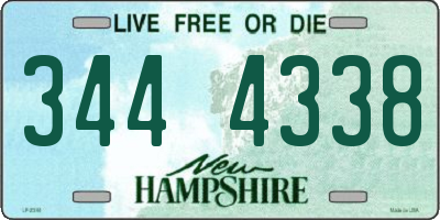 NH license plate 3444338