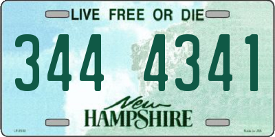 NH license plate 3444341