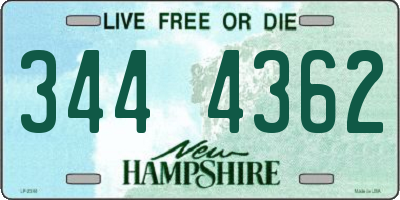 NH license plate 3444362