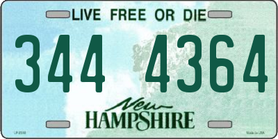 NH license plate 3444364