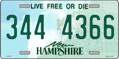 NH license plate 3444366