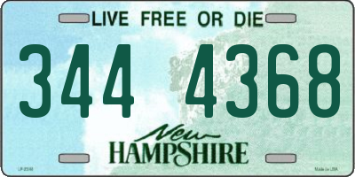 NH license plate 3444368