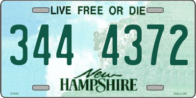 NH license plate 3444372