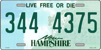 NH license plate 3444375
