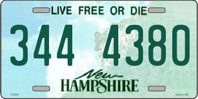 NH license plate 3444380