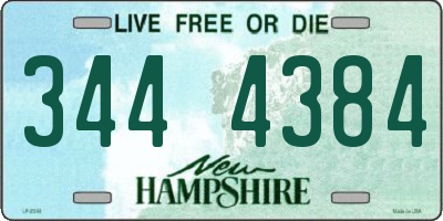 NH license plate 3444384