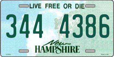 NH license plate 3444386