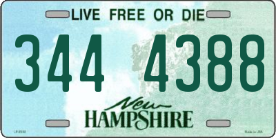 NH license plate 3444388