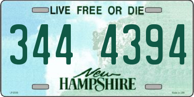 NH license plate 3444394