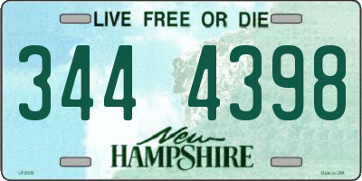 NH license plate 3444398
