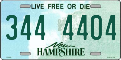 NH license plate 3444404