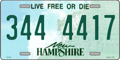 NH license plate 3444417