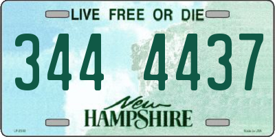 NH license plate 3444437