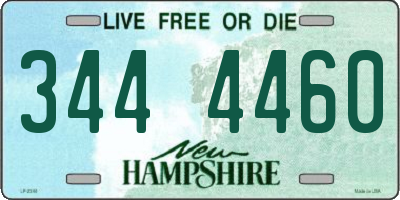 NH license plate 3444460