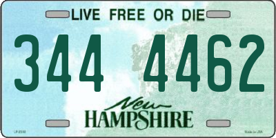 NH license plate 3444462