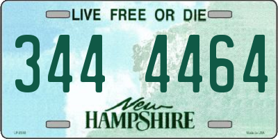 NH license plate 3444464