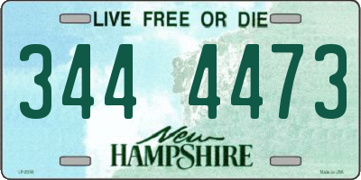 NH license plate 3444473