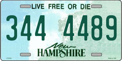 NH license plate 3444489