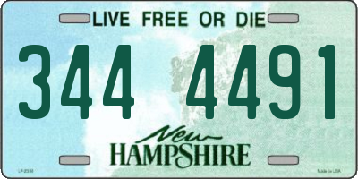 NH license plate 3444491