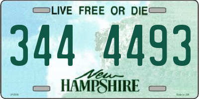 NH license plate 3444493