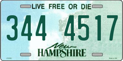 NH license plate 3444517