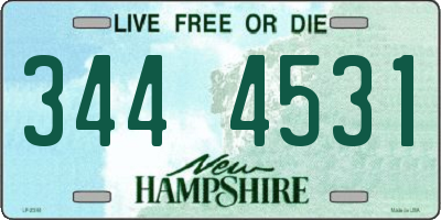 NH license plate 3444531