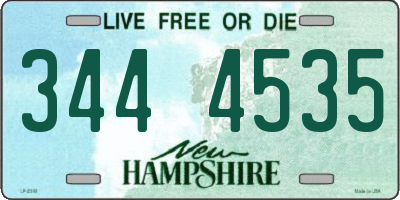 NH license plate 3444535