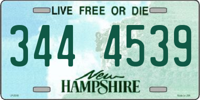 NH license plate 3444539
