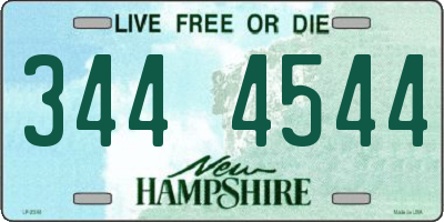 NH license plate 3444544