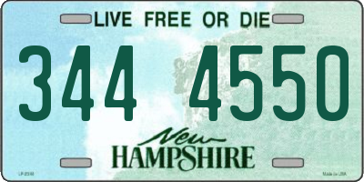NH license plate 3444550