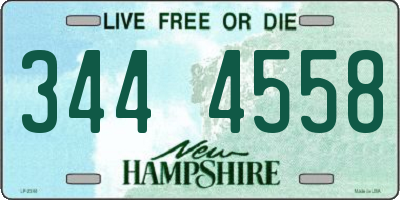 NH license plate 3444558
