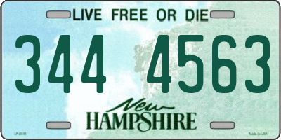 NH license plate 3444563