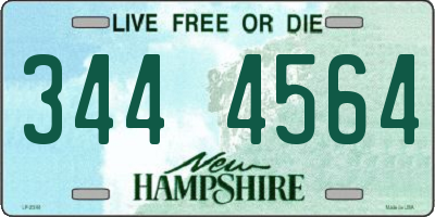 NH license plate 3444564