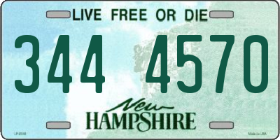 NH license plate 3444570