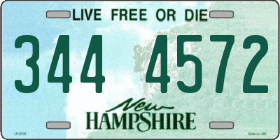 NH license plate 3444572