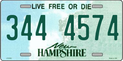 NH license plate 3444574